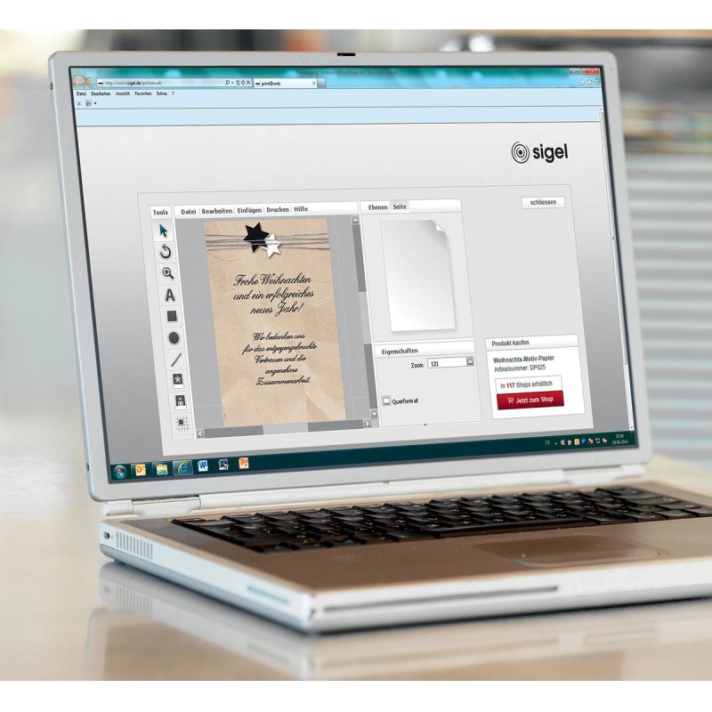 Sigel Christmas Motif Papers Papier cadeau Papier