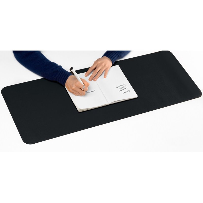 sigel Sous-main, similicuir, enroulable, noir/rouge