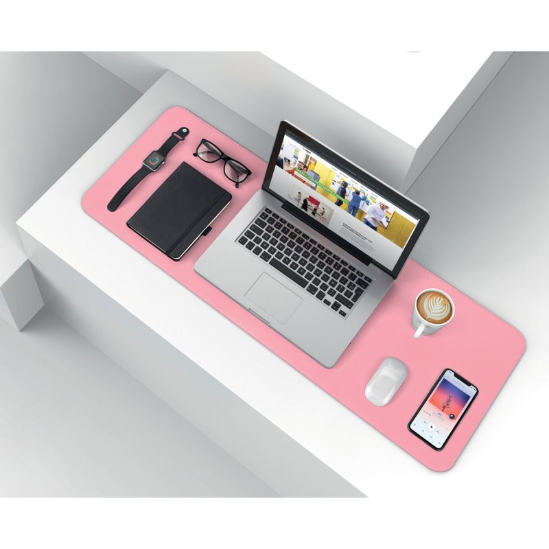 sigel Sous-main, similicuir, enroulable, rose/argent