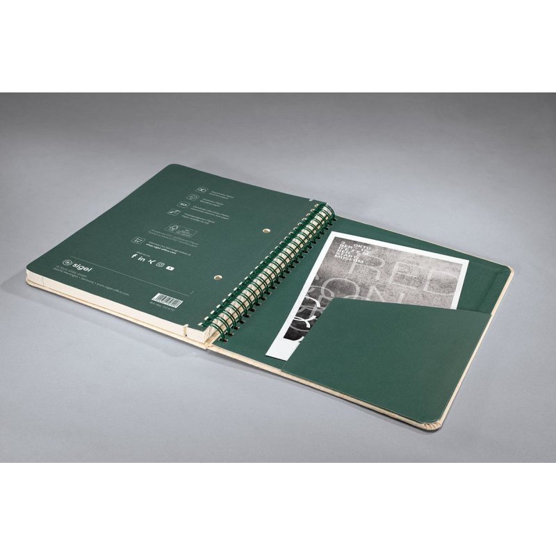 sigel Cahier à spirale Edition Conceptum Nature, A5, bambou