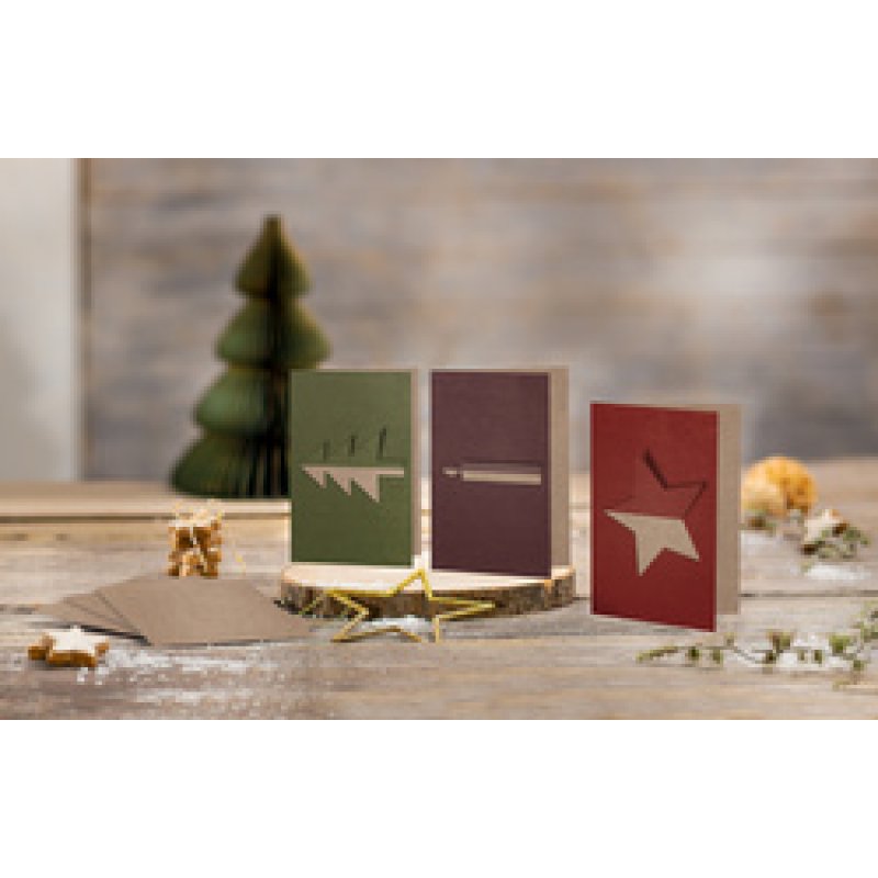 sigel Set de cartes de Noël "Cut-out style", A6