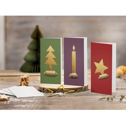 sigel Set de cartes de Noël "Cut-out style", A6, pour