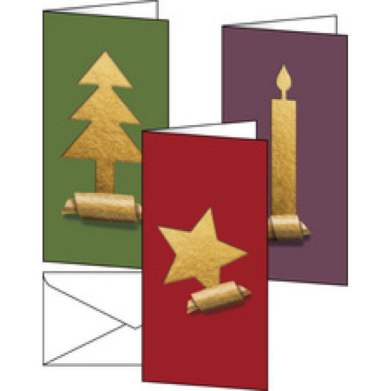 sigel Set de cartes de Noël "Cut-out style", A6, pour
