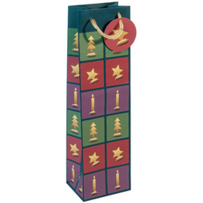 sigel Sac cadeau de Noël pour bouteille "Cut-out style"