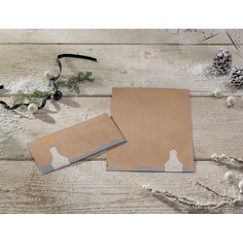 sigel Enveloppe de Noël "Polar bear with shooting star",long