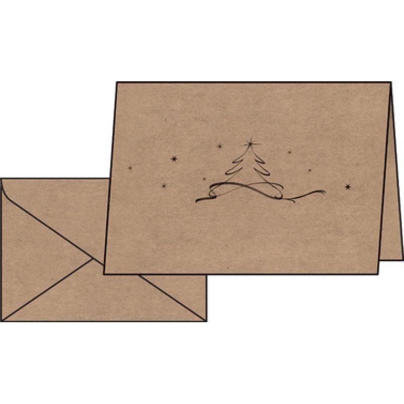 sigel Carte de Noël "Christmas tree", long (2/3 A4)
