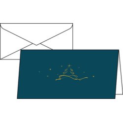 sigel Carte de Noël "Christmas tree petrol", A6 pour