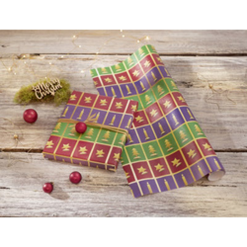 sigel Papier cadeau de Noël "Christmas tree", en rouleau