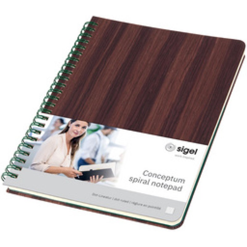sigel Cahier à spirale Edition Conceptum Nature, A5, bois