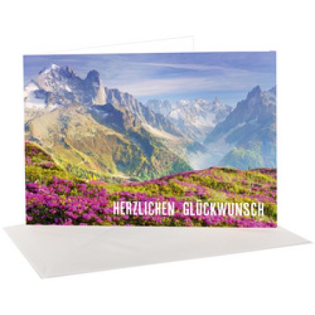 sigel Glückwunschkarten-Set "Mountain landscapes by seasons"