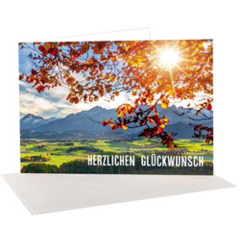 sigel Glückwunschkarten-Set "Mountain landscapes by seasons"