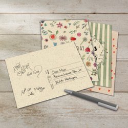 sigel Set cartes postales anniversaire Happy Grassy Birthday