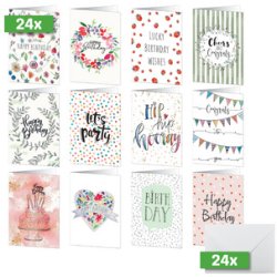 sigel Set de cartes d'anniversaire "Colorful Birthday Fun"