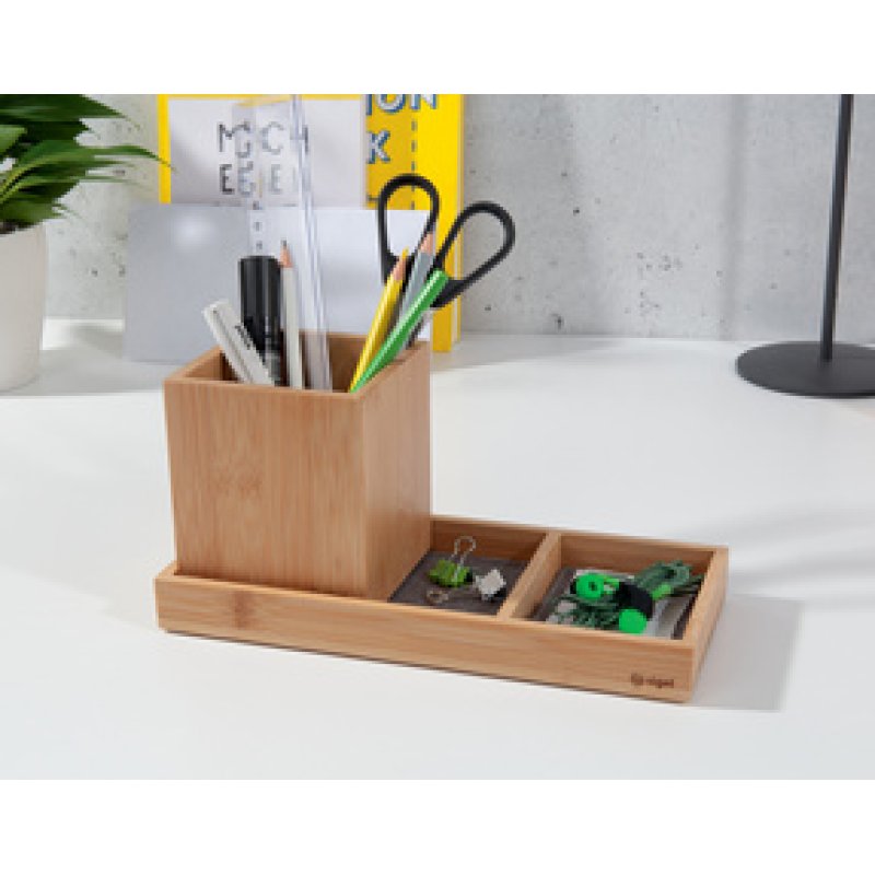 sigel Pot à crayons Eyestyle, en bambou, carré