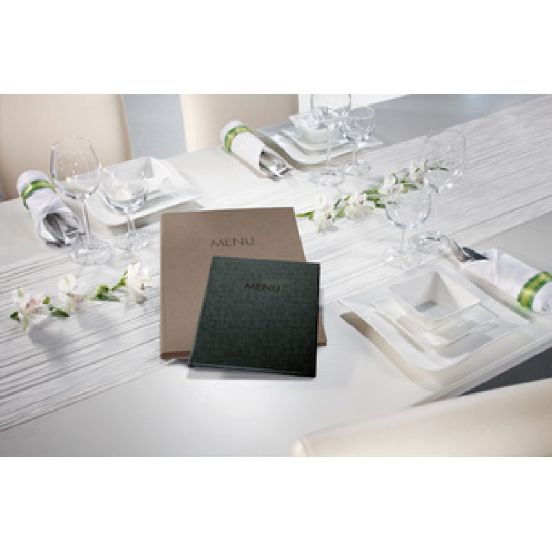 sigel Chemise pour carte de menu "MENU", A4, beige