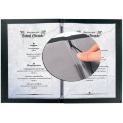 sigel Chemise pour carte de menu "MENU", A5, beige