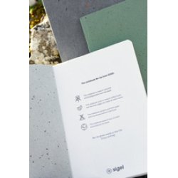 sigel Carnet de notes Re-Up, A5, quadrillé, gris foncé