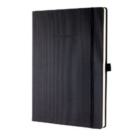 sigel Carnet de notes Conceptum, A4, ligné, noir