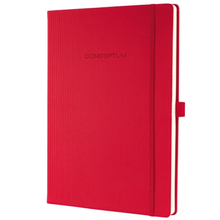 sigel Carnet de notes Conceptum, A4, ligné, rouge