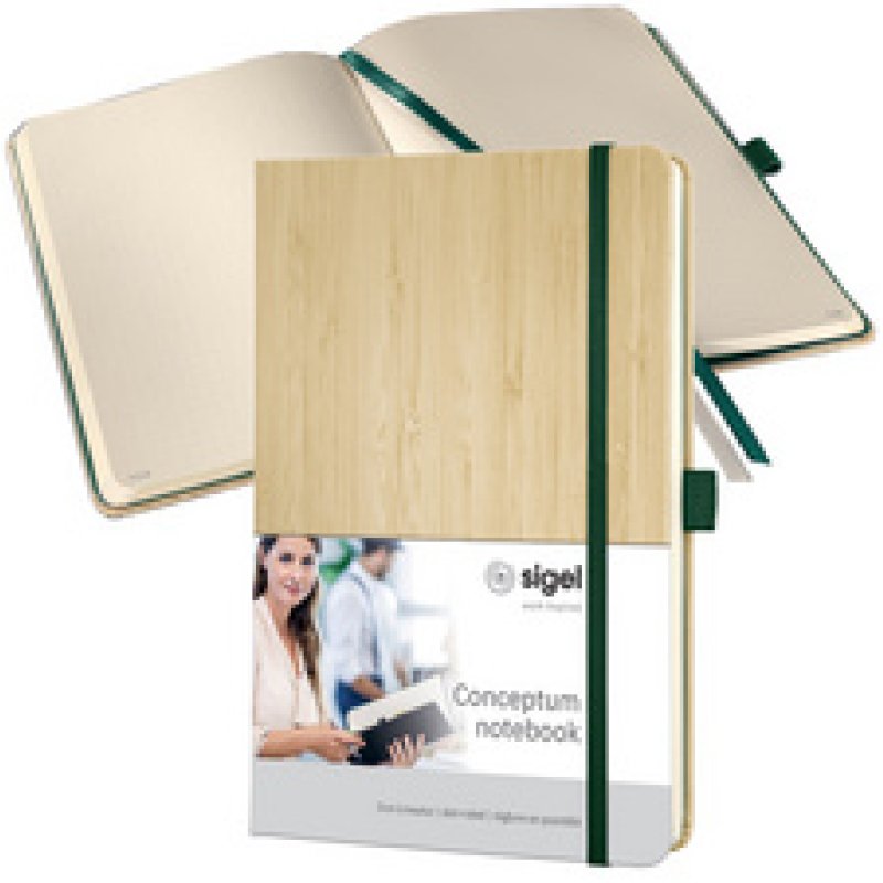sigel Carnet Conceptum Nature Edition, A5, bois, pointillé