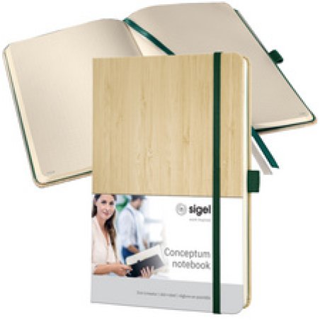 sigel Carnet Conceptum Nature Edition, A5, bois, pointillé