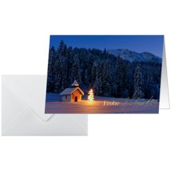 sigel Weihnachtskarte "Christmas Chapel", A6 quer (A5)