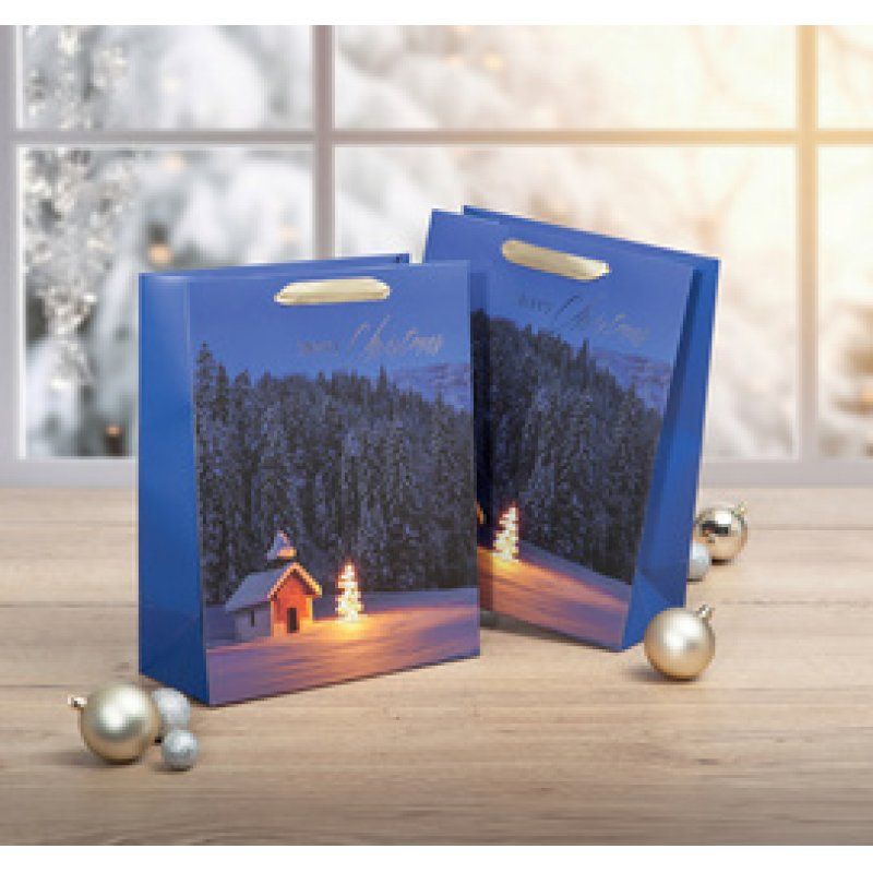 sigel Sac cadeau de Noël "Christmas Chapel", grand