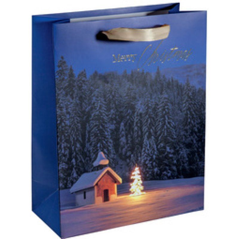 sigel Sac cadeau de Noël "Christmas Chapel", grand