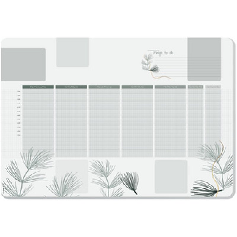 sigel Sous-mains bloc papier "Weekly Planner Nature"