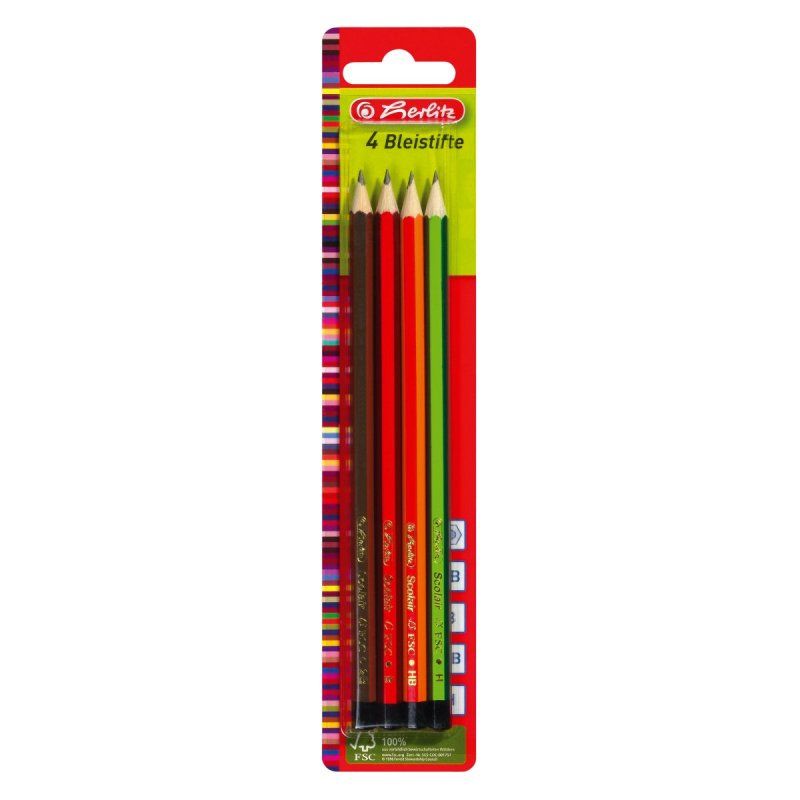 Herlitz 8670051 crayon graphite 4 pièce(s)
