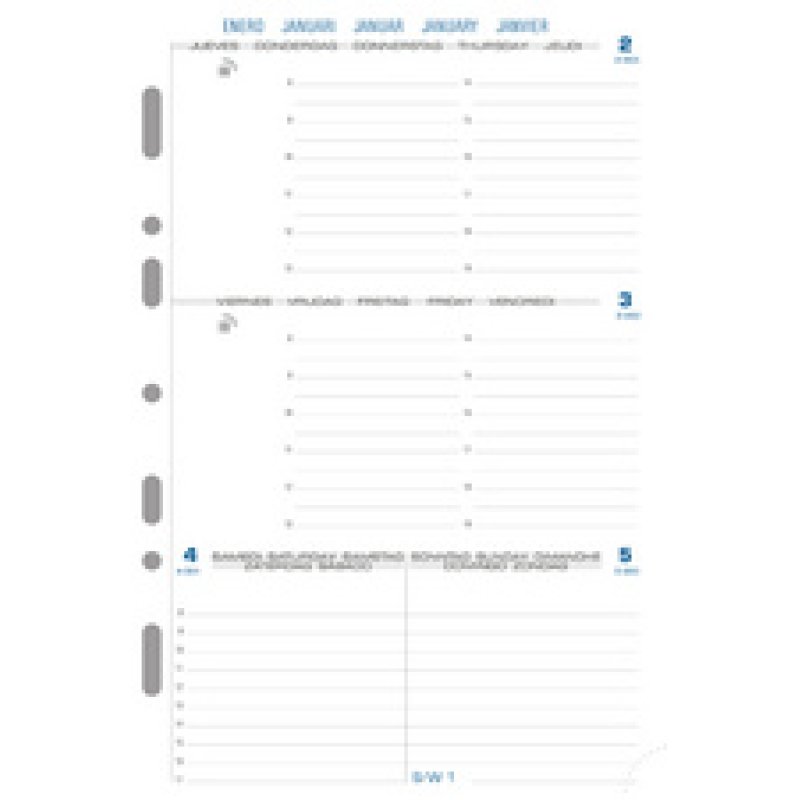 EXACOMPTA Recharge pour organiseur "Exatime 21", 2025