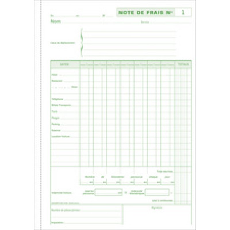 EXACOMPTA Manifold "Notes de Frais", 297 x 210 mm vertical