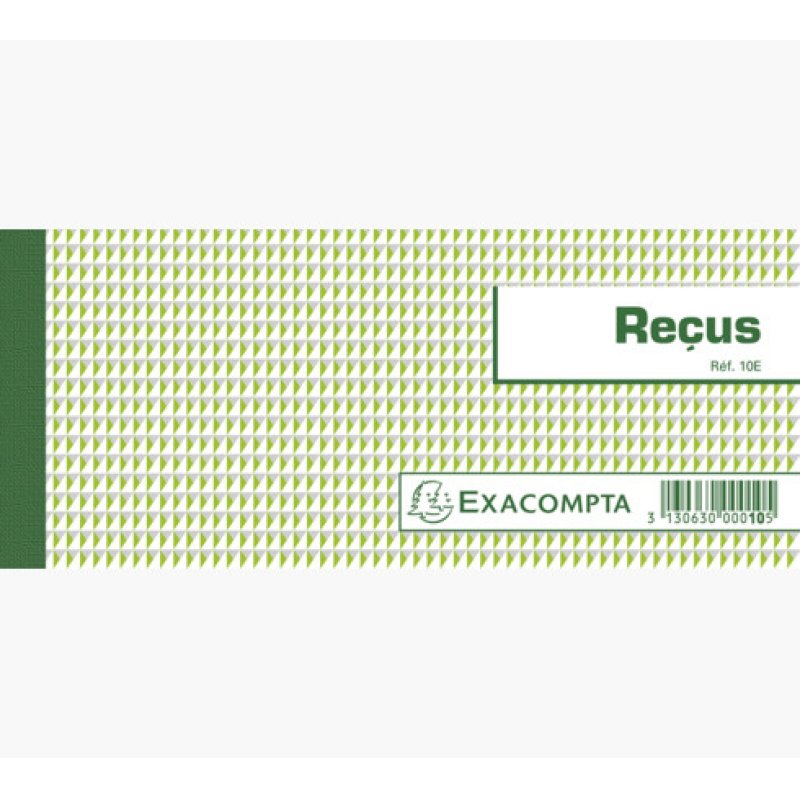 EXACOMPTA Carnet à souche "Reçus", 90 x 130 mm horizontal
