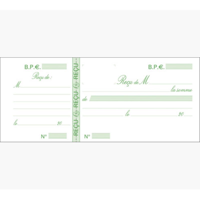 EXACOMPTA Carnet à souche "Reçus", 90 x 130 mm horizontal