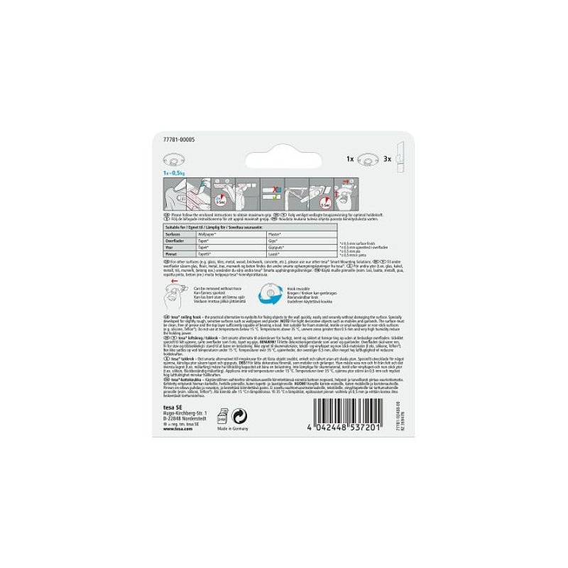 TESA 77781 Indoor Utility hook White 1 pc(s)