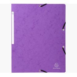 EXACOMPTA Chemise à élastiques, A4, carton, violet