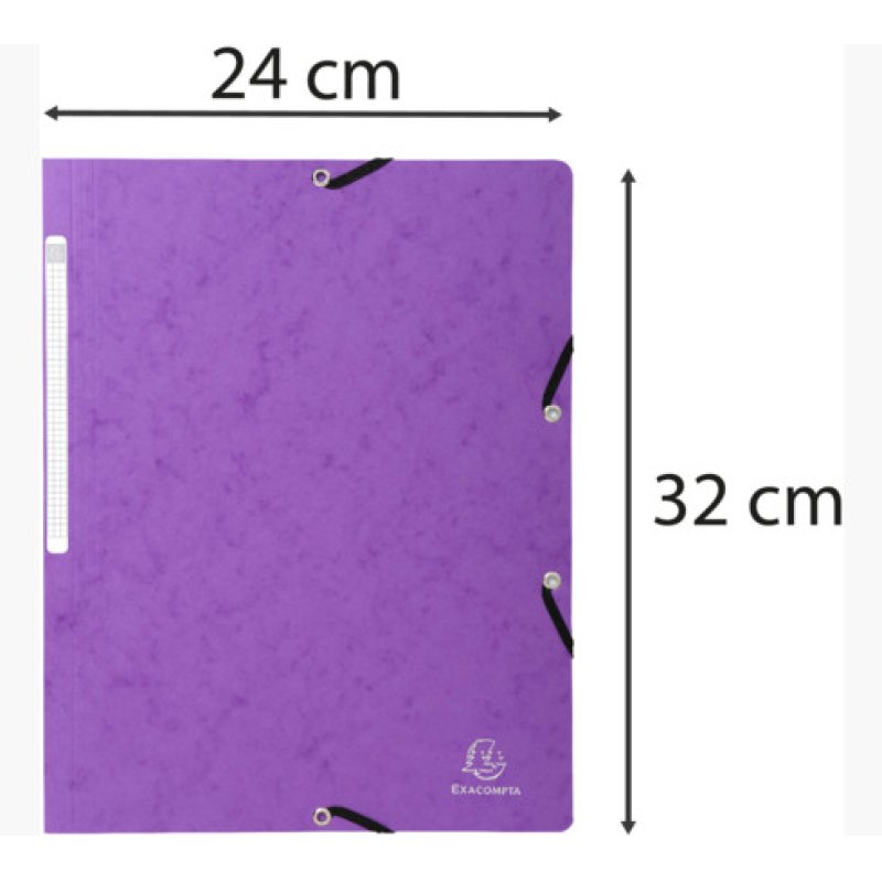 EXACOMPTA Chemise à élastiques, A4, carton, violet