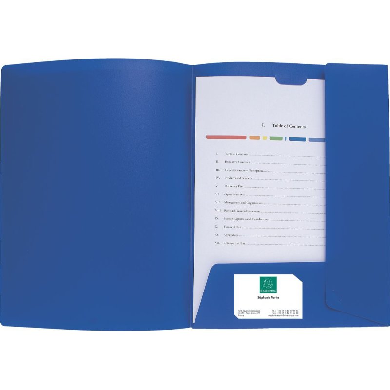 Exacompta 43502E fichier Polypropylène (PP) Bleu A4