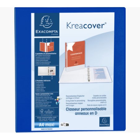 Exacompta 51844BE ring binder A4 Blue