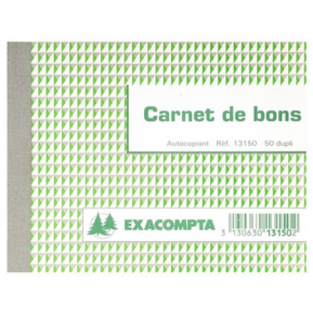 EXACOMPTA Manifold "Bon pour", 105 x 135 mm, dupli