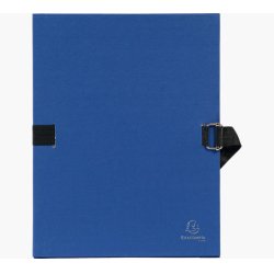 EXACOMPTA Chemise à dos extensible, A4, carton, bleu marine