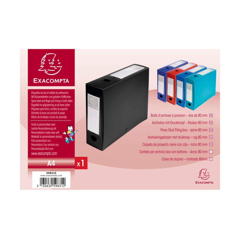Exacompta 59831E porte-document Polypropylène (PP) Noir