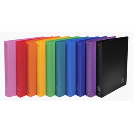 EXACOMPTA Classeur semi-rigide, PP, A4 Maxi, 4 anneaux, vert