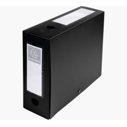 EXACOMPTA Boîte d'archives à pression, PP, 100 m, noir