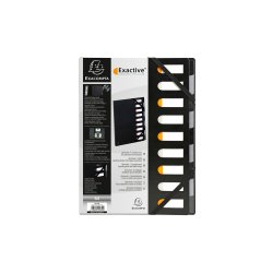 EXACOMPTA Trieur EXACTIVE, PP, 9 compartiments, noir