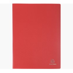 EXACOMPTA Protège-documents, A4, PP, 30 pochettes, rouge