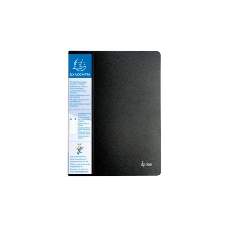 EXACOMPTA Protège-documents, A4, PP, 20 pochettes, noir