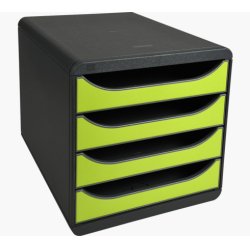 EXACOMPTA Module de classement BIG-BOX, 4 tiroirs, vert anis