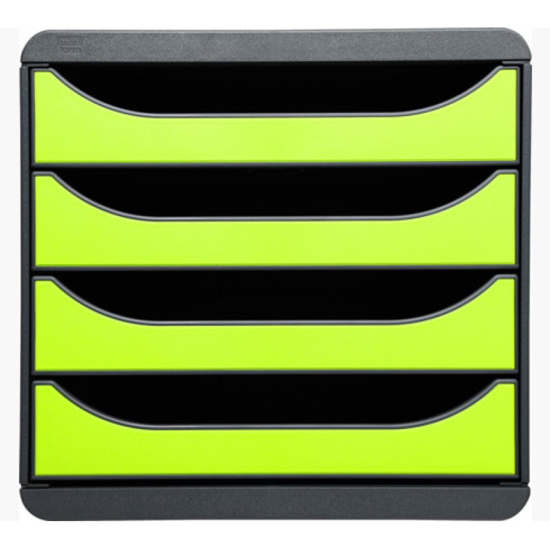 EXACOMPTA Module de classement BIG-BOX, 4 tiroirs, vert anis