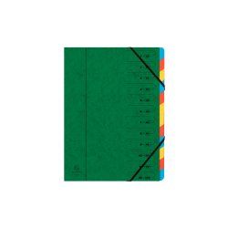 Exacompta 54123E intercalaire de classement Vert